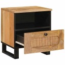  Nattbordskap Naturlig 40 x 33 x 46 cm Massiv mango tre