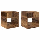vidaXL Avlastningsbord 2 pcs Gammelt tre 40,5 x 40 x 45 cm