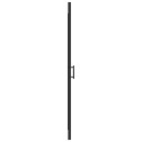 Dusjdør 81x195 cm halvfrostet herdet glass svart