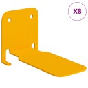 vidaXL Flytende hylle med hylle 8 pcs Sennepsgul 6 x 10,8 x 6,6 cm