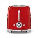 Smeg 50's Style Brødrister TSF01 Rød med 950W Effekt og Bagelfunksjon
