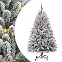  Kunstig juletre Grønn og hvit 150 cm PVC og metall