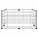 Vidaxl Dyrebur 8 Paneler Svart 35X35 cm Stål