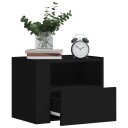  Veggmonterte nattbord 2 stk svart 45x30x35 cm 848314