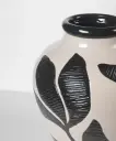 Broste Copenhagen Herbert vase 30 cm Black rainy day green