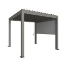Biohort Solskjerming for pergola 4 m metallisk kvartsgrå