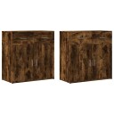  Skjenker 2 stk røkt eik 79x38x80 cm konstruert tre