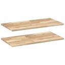  Flytende hyller 2 stk 60x40x2 cm ubehandlet heltre akasie