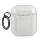 Karl Lagerfeld Beskyttelsesetui Kla2ukhgs Glitter Karl’S Head Til Airpods 1/2, Sølv