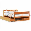  Sengeramme uten madrass voksbrun 120x190 cm heltre furu 8721102983986