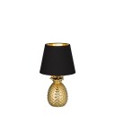 Trio Lighting Pineapple Bordlampe 35 cm E14 gull / svart Gull/Svart