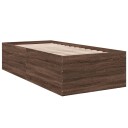  Sengeramme brun eik 100x200 cm konstruert tre 8721102616020