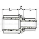 Uponor S-Press PPSU Reduksjonskobling 40 mm x 32 mm for Hydraulikk