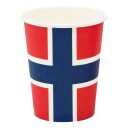 Design House 95 Pappkopper Norske Flagget 8-pakning 202461