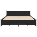  Sengeramme med skuffer svart 120x200 cm konstruert tre 8721102611278