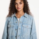 Calvin Klein Jeans Branded Boxy Denim Jacket Fresh   Blue   S