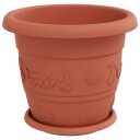 vidaXL Plantepotter 24 stk. Klinker Rød Ø 30 x 25 cm Plast