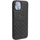 Audi Genuine Leather Iphone 14 / 15 / 13 6.1" Black/Black Hardcase Au-Tpupcip14-Q8/D1-Bk