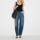 Elisabetta Franchi Dame Jeans Blå W27,