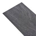 Selvklebende PVC gulvplanker 2,51 m² 2 mm svart og hvit