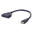 Cablexpert Passiv HDMI-splitter 2-porter 0.2m Svart