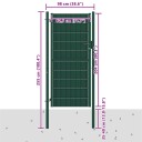 vidaXL Hageport PVC og stål 100x204 cm grønn