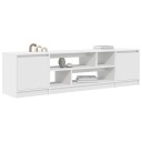  TV benk hvit 188,5x41x50 cm konstruert tre