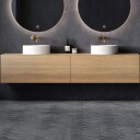 Copenhagen Bath Bergen 200 Servantskap 200x40 cm med 2 skuffer Børstet Eik
