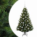 vidaXL Kunstig juletre med kuler 120 cm 150 LED-lys Varmhvit