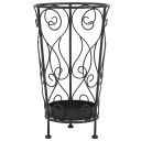 Be Basic Paraplystativ gammeldags stil metall 26x46 cm svart  