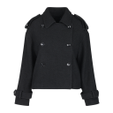 Hilly Jacket Black S Short wool trench jacket