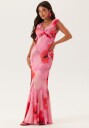 Bubbleroom Mermaid Mesh Gown Pink XS