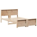  Sengestamme med hodegjerde Brun 120 x 200 cm Heltre furu