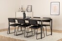 Venture Home Spisebord Pelle Med 6 stk  Kenth Spisestol  