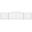 vidaXL Gabionkurv buet 400x30x80/100 cm galvanisert jern