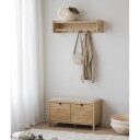 Rowico Home Hillmond benk Eik/beige 80 x 40 cm Natur