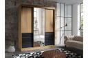Abricot Garderobe med Speil 180x216x65 cm - Svart