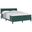  Seng med Box Spring og Madrass Mørkegrønn 140x190 cm Velur