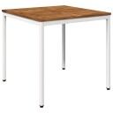 vidaXL Hage middagsbord Naturlig og Hvit 80 x 80,5 x 75 cm