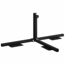 vidaXL Halv Parasol Base Ramme Svart Stål for 32 38 mm Pole