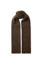 Selected Women   Skjerf slfLulu Woolblend Narrow Knit Scarf   Natur