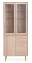 Torkelson Nordik vitrineskap Hvitoljet eik 191 x 80 cm Hvit