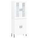  Highboard hvit 69,5x34x180 cm konstruert tre