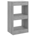 vidaXL Bokhylle/romdeler gr? sonoma eik 40x30x72 cm