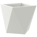 vidaXL Plantekassed Hvit 30 x 30 x 30 cm Stål