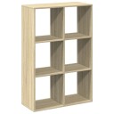 Romdeler bokhylle sonoma eik 69,5x29x103,5 cm konstruert tre
