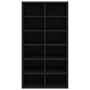 vidaXL Skohylle svart 54x34x100,5 cm konstruert tre