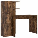  Skrivebord med lagring med dør 2 pcs Røkt eik 102 x 50 x 124 cm