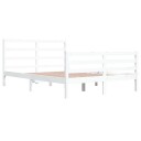 vidaXL Sengeramme hvit heltre furu 160x200 cm