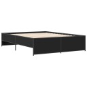 Sengeramme svart 150x200 cm konstruert tre og metall 8721102610721